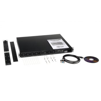 Tripp Lite Single-Phase Switched PDU with LX Platform network interface, 240V (8 C13), C14, 200-240V Input, 1.98 m Cord, 1U Rack-Mount - Image 3