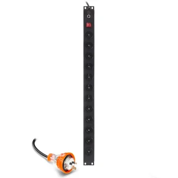 Serveredge Basic Vertical 12 Port PDU,  (12) 3 Pin AUS GPO - 15amp 3pin moulded plug - Image 2