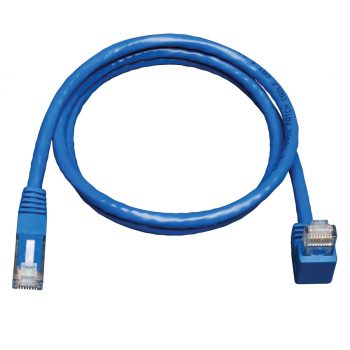 Tripp Lite Down-Angle Cat6 Gigabit Molded UTP Ethernet Cable (RJ45 Right-Angle Down M to RJ45 M), Blue, 0.91 m - Image 4
