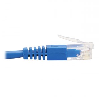 Tripp Lite Down-Angle Cat6 Gigabit Molded Slim UTP Ethernet Cable (RJ45 Right-Angle Down M to RJ45 M), Blue, 3 ft. (0.91 m) - Image 5