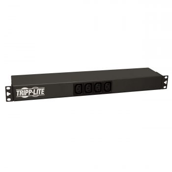 Tripp Lite 1.6?3.8kW Single-Phase 100?240V Basic PDU, 14 Outlets (12 C13 & 2 C19), C20 with L6-20P Adapter, 12 ft. Cord, 1U Rack-Mount
