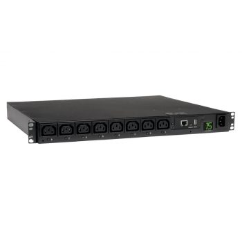 Tripp Lite Single-Phase Switched PDU with LX Platform network interface, 240V (8 C13), C14, 200-240V Input, 1.98 m Cord, 1U Rack-Mount