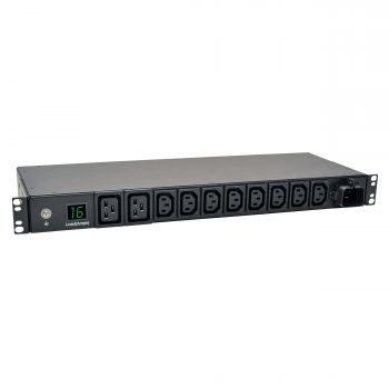 Tripp Lite 3.8kW Single-Phase Metered PDU, 200/220/230/240V Outlets (8 C13, 2 C19) IEC-309 16A Blue, 8ft Cord, 1U Rack-Mount, TAA