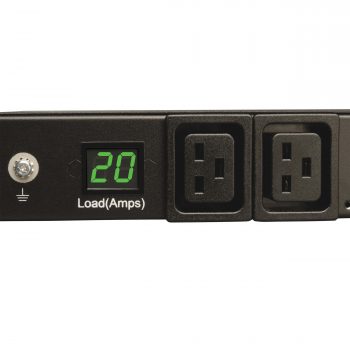 Tripp Lite 3.2-3.8kW Single-Phase Metered PDU, 200-240V (8 C13 & 2 C19), C20 / L6-20P Adapter, 12ft Cord, 1U Rack-Mount, TAA - Image 3