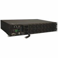 Tripp Lite 7.4kW Single-Phase Switched PDU, LX Platform Interface, 230V Outlets (16-C13), IEC-309 Blue 230V 32A, 3.6m Cord, 2U Rack-Mount, TAA