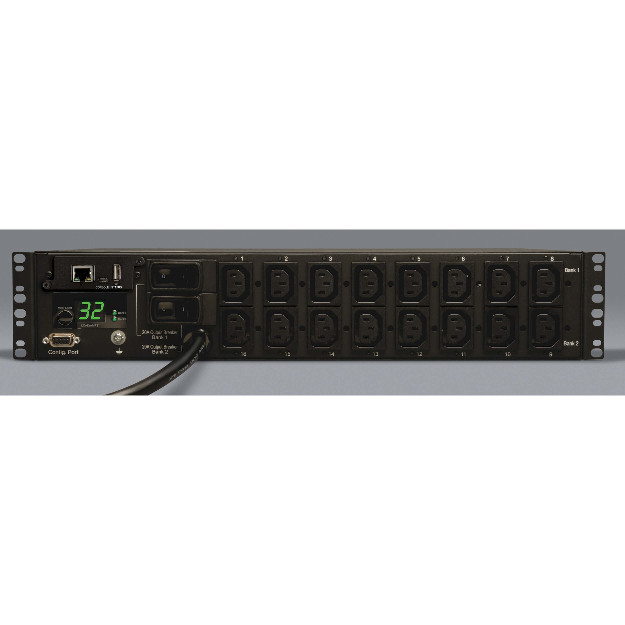 Tripp Lite 7.4kW Single-Phase Switched PDU, LX Platform Interface, 230V Outlets (16-C13), IEC-309 Blue 230V 32A, 3.6m Cord, 2U Rack-Mount, TAA - Image 3