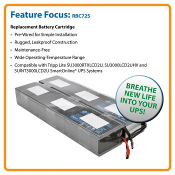 Tripp Lite Replacement Battery Cartridge for Select 72V Tripp Lite SmartOnline UPS Systems - Image 2