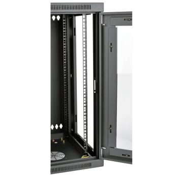 Tripp Lite SmartRack 15U Low-Profile Switch-Depth Wall-Mount Half-Height Rack Enclosure, Clear Acrylic Window, Hinged Back - Image 4