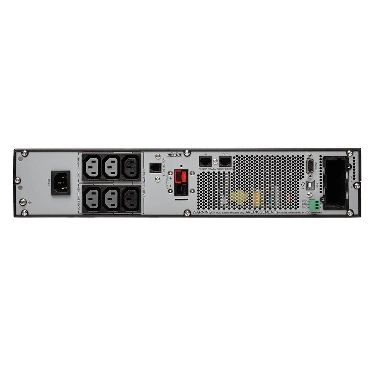 Tripp Lite SmartOnline 208/230V 1kVA 900W Double-Conversion UPS, 2U, Extended Run, SNMP Card Option, LCD, USB, DB9 SUINT1000LCD2U - Image 4